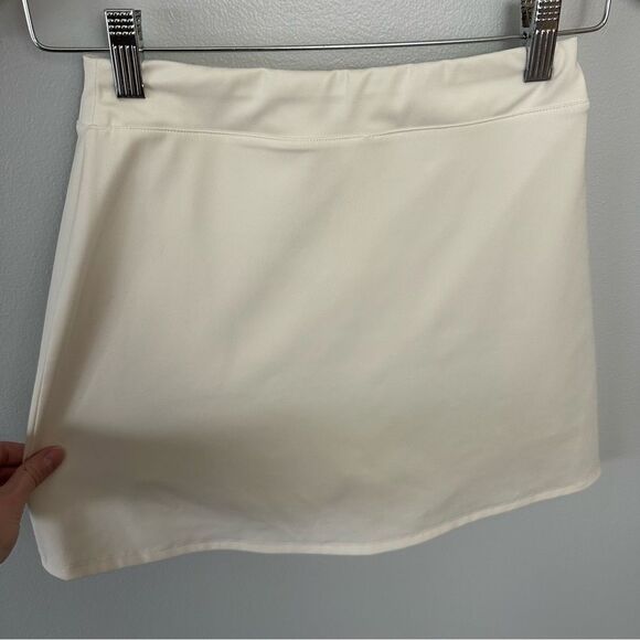Reformation Cream Nina EcoMove Athletic Skirt Size Small High Waist Mini Active - Picture 15 of 16
